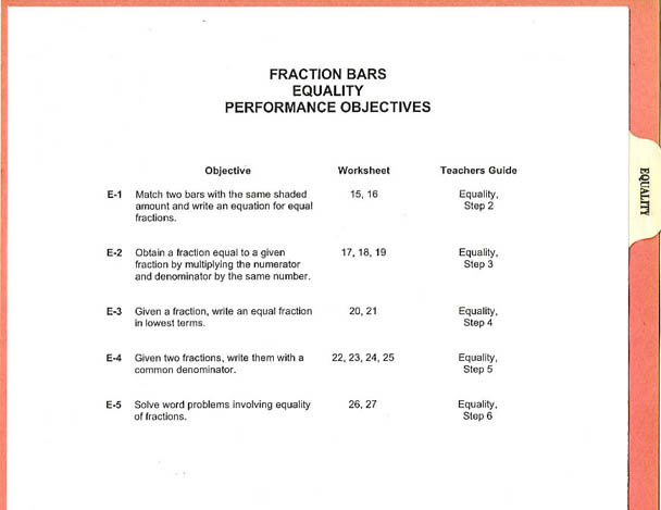 Equal Perf Objectives