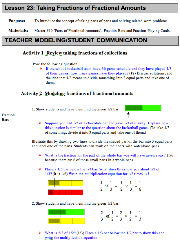 standards multi lesson